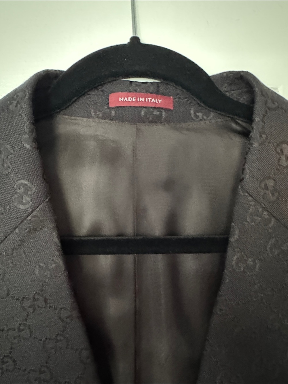 Gucci Black Tonal Monogram Men's Blazer - Picture 3 of 14